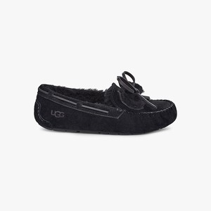 Ugg Dakota Double Bow Women Moccasins Black (1765ZAYBS)